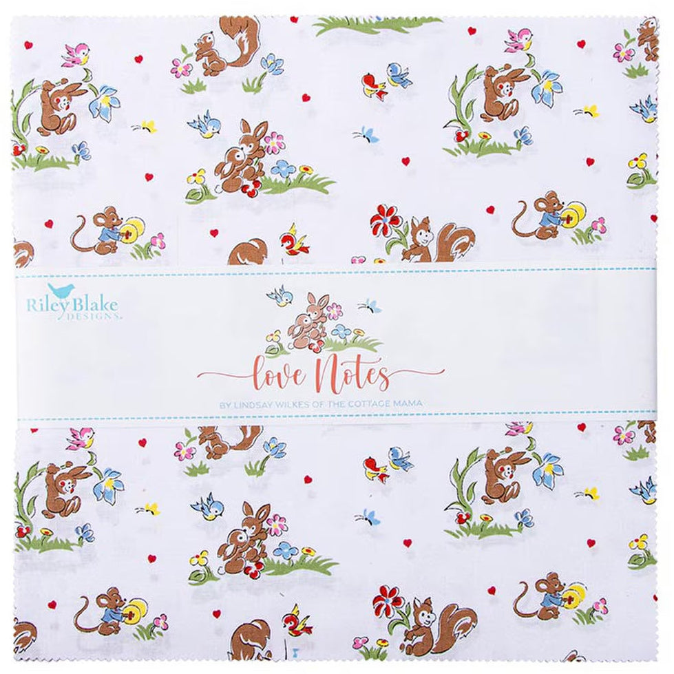 Riley Blake - Love Notes 10" Stacker by Lindsay Wilkes 42 pcs