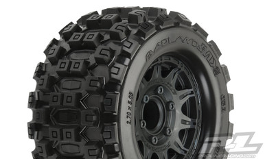 Pro-Line Badlands MX28 2.8" MTD All Terrain Mounted Black 6x30 F/R