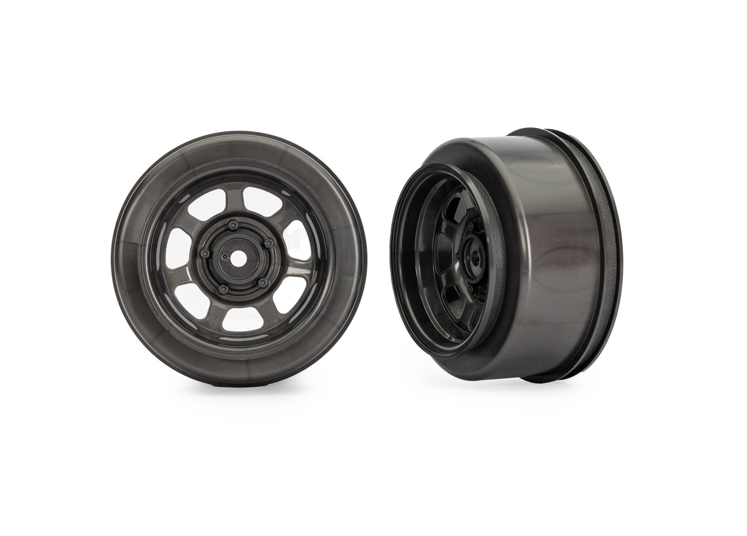 Dirt Oval Gray Front Wheels (2), TRA-10471X