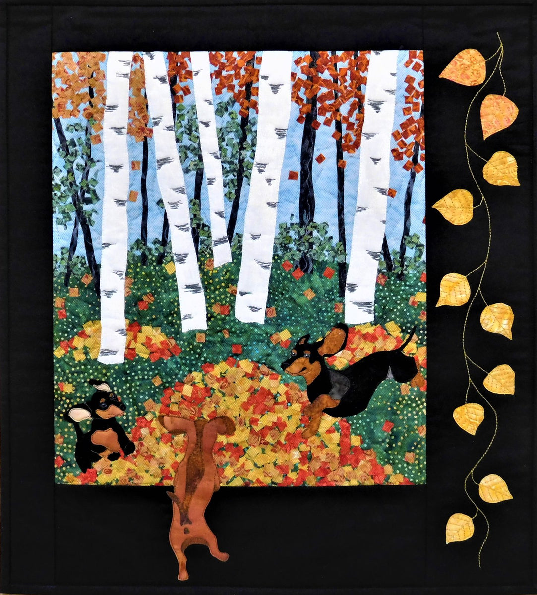 Fall Frolic Wall Hanging Quilt Pattern from Trouble & Boo Designs