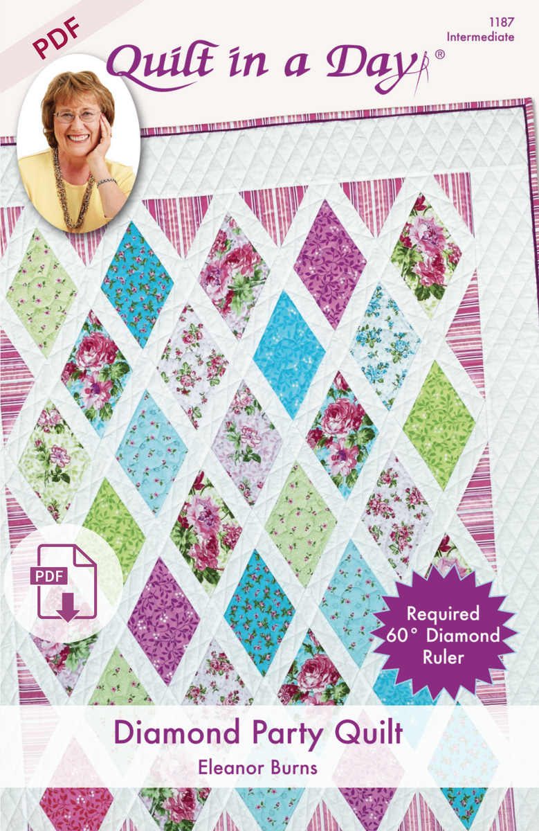 Digital Pattern - Diamond Party Quilt Pattern by Quilt in a Day
