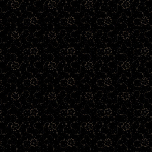 Skinny - SK15744 - 2/3 yds - BENARTEX - Domino Effect - Chantilly Floral - Black