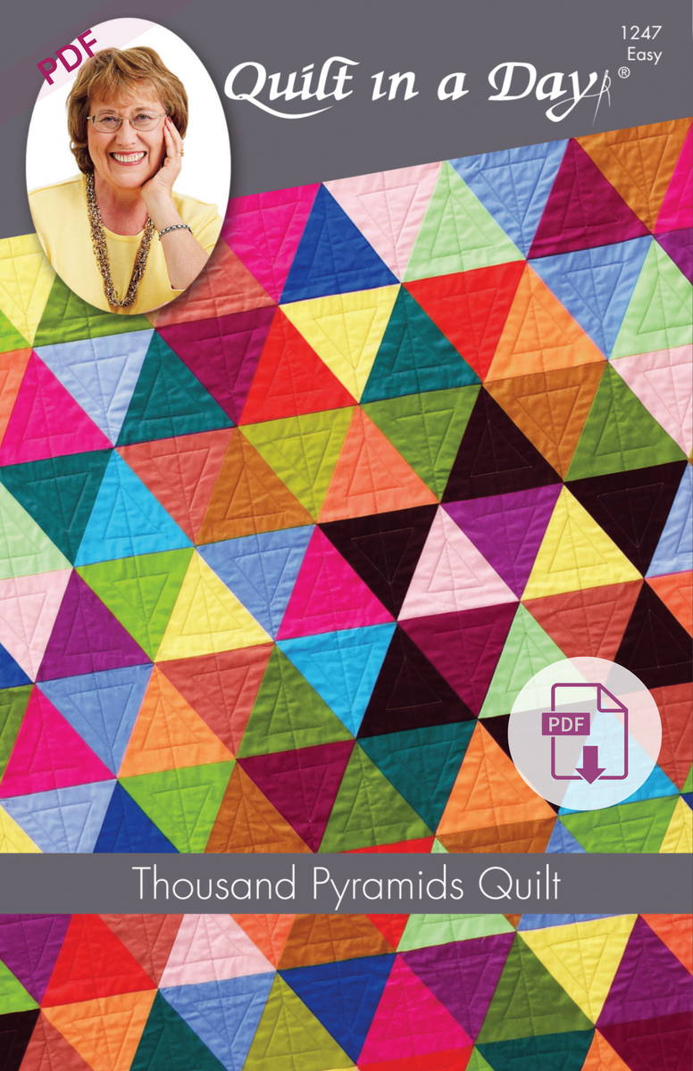 Digital Pattern - Thousand Pyramids Quilt: Black Stars by Quilt in a Day