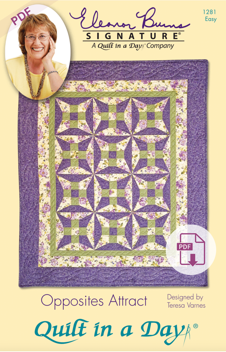 Digital Pattern - Opposites Attract by Quilt in a Day