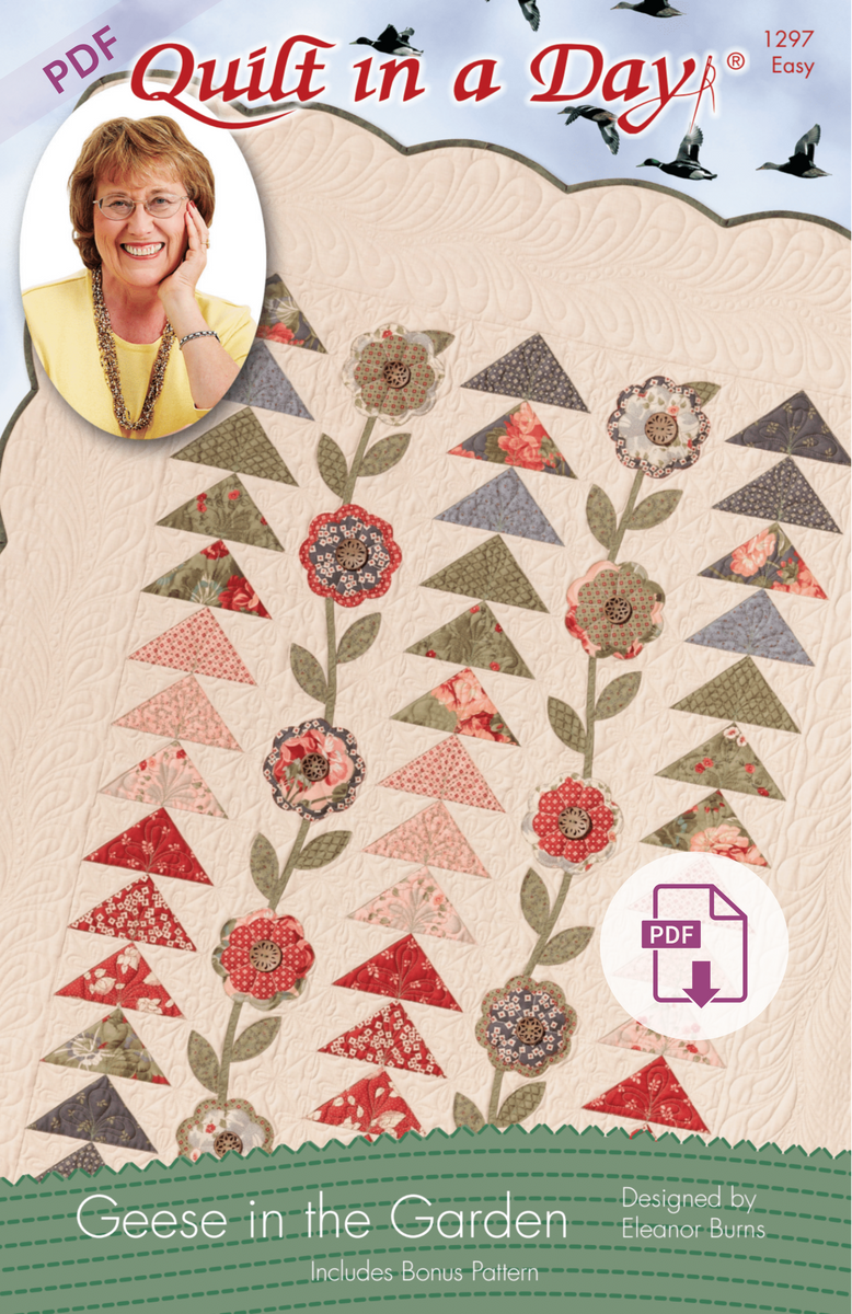 Digital Pattern - Geese In The Garden by Quilt in a Day