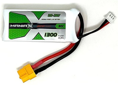 ManiaX 1300mAh 2S 7.4V 30C LiPo Battery w/XT60