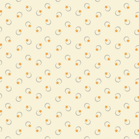 Skinny - SK15739 - 1 yd - ANDOVER - Midnight Moon - Celestial - Cream