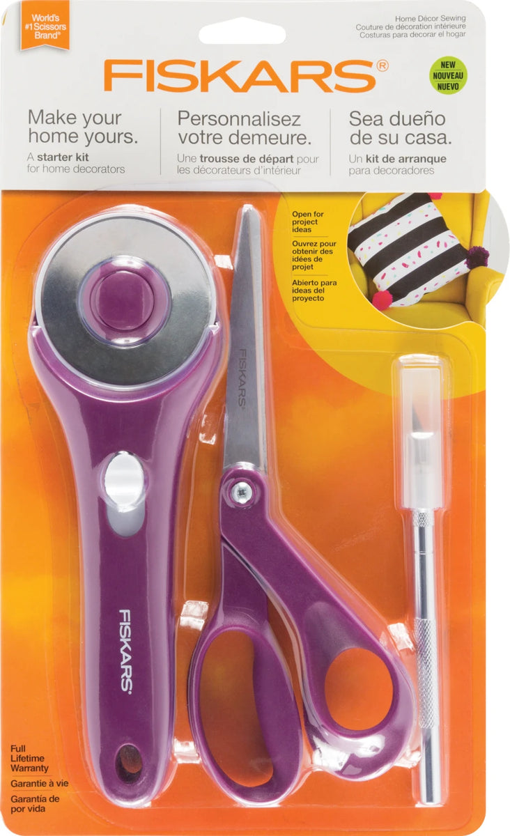 Freight Damaged - Fiskars Home Decor Sewing Starter Kit 3pc