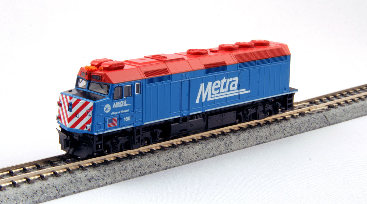 Kato 176-9102-DCC N Chicago Metra EMD F40PH Diesel Locomotive with DCC #160