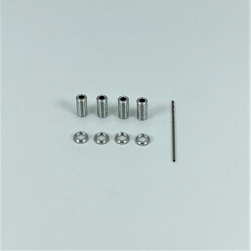 1RC Racing 5006 Threaded Alum Shock Body Set, Silver, 18th Scale (4)