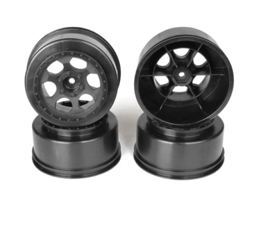 DE Racing DER-TS4-FB Trinidad SC Wheel for Traxxas Slash Front / BLACK / 4pcs