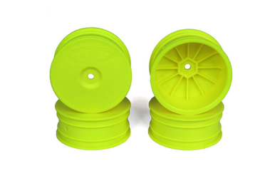 DE Racing DER-SB4-L4Y Speedline Buggy Wheels for TLR 22X-4 / Tekno EB410 / Front / Yellow/ 4Pcs