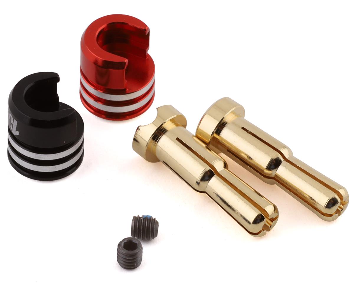 1UP Racing Heatsink Bullet Plug Grips w/4-5mm Bullets (Black/Red), 1UP190437