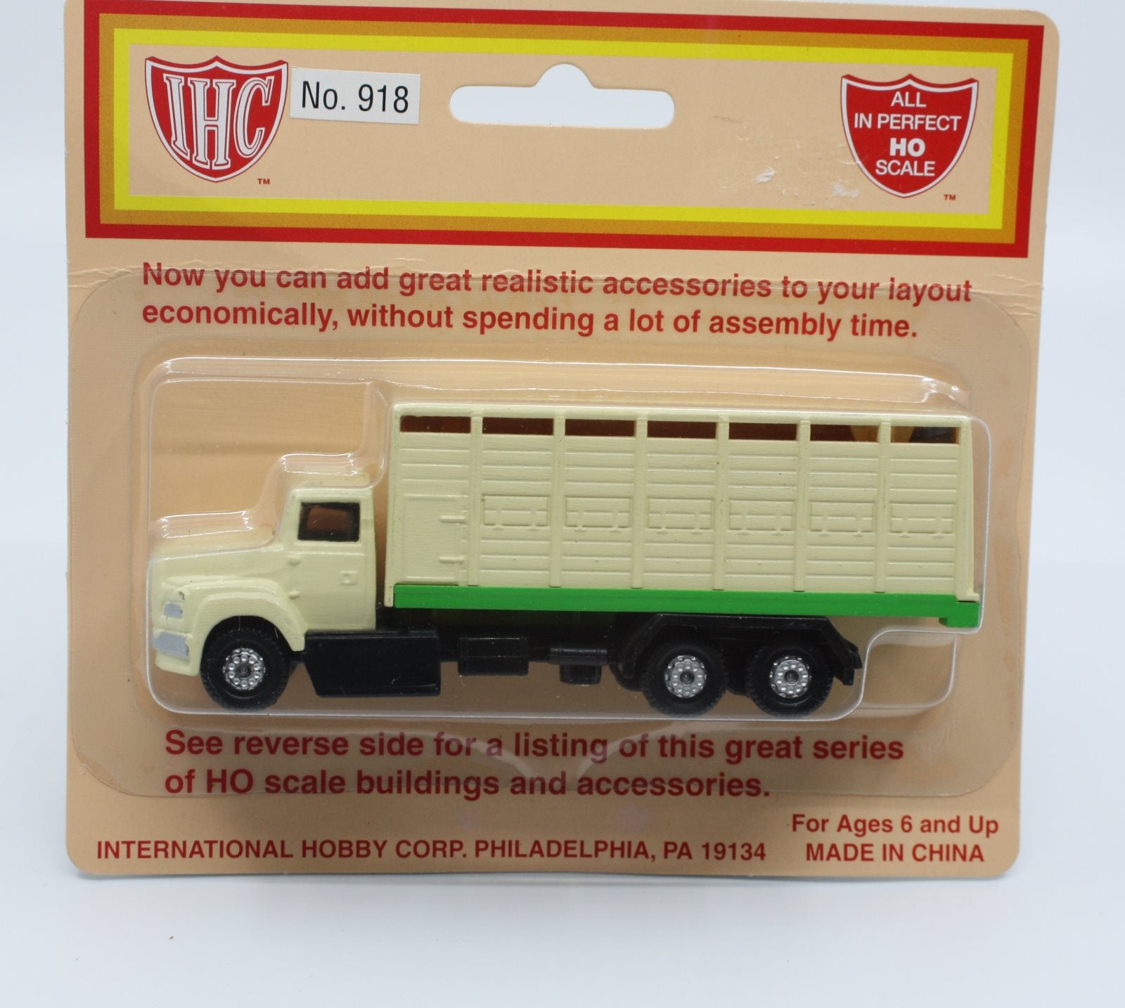 IHC 918 HO Diecast Livestock Transporter Truck