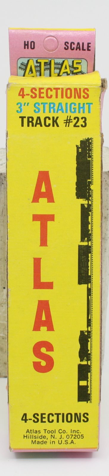 Atlas 23 HO 4-Section 3" Straight Track # 23