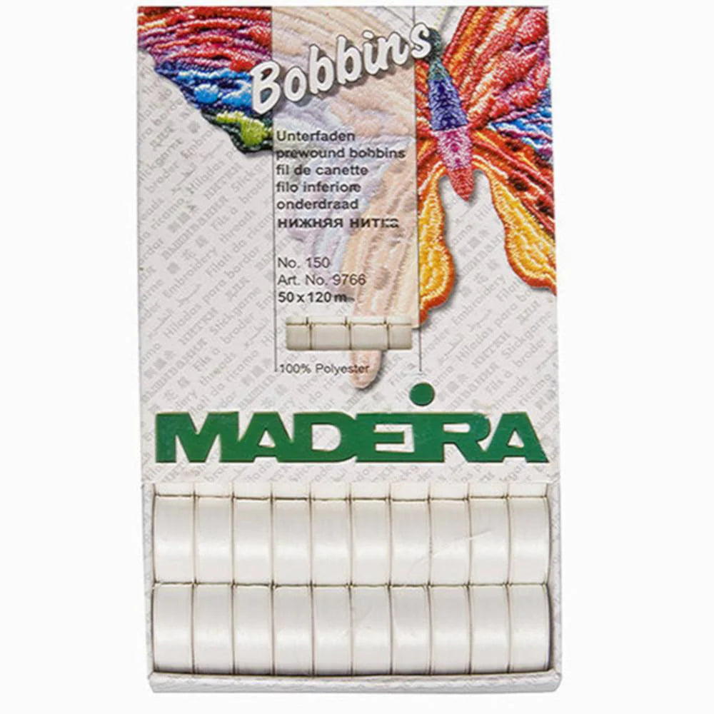 Pre Wound Class 15 Bobbins White - 50 Count