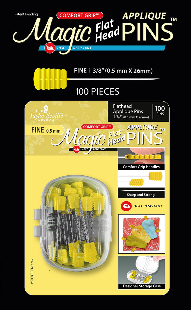 Magic Pins - 220177 Flathead Applique Fine 100 pcs by Taylor Seville