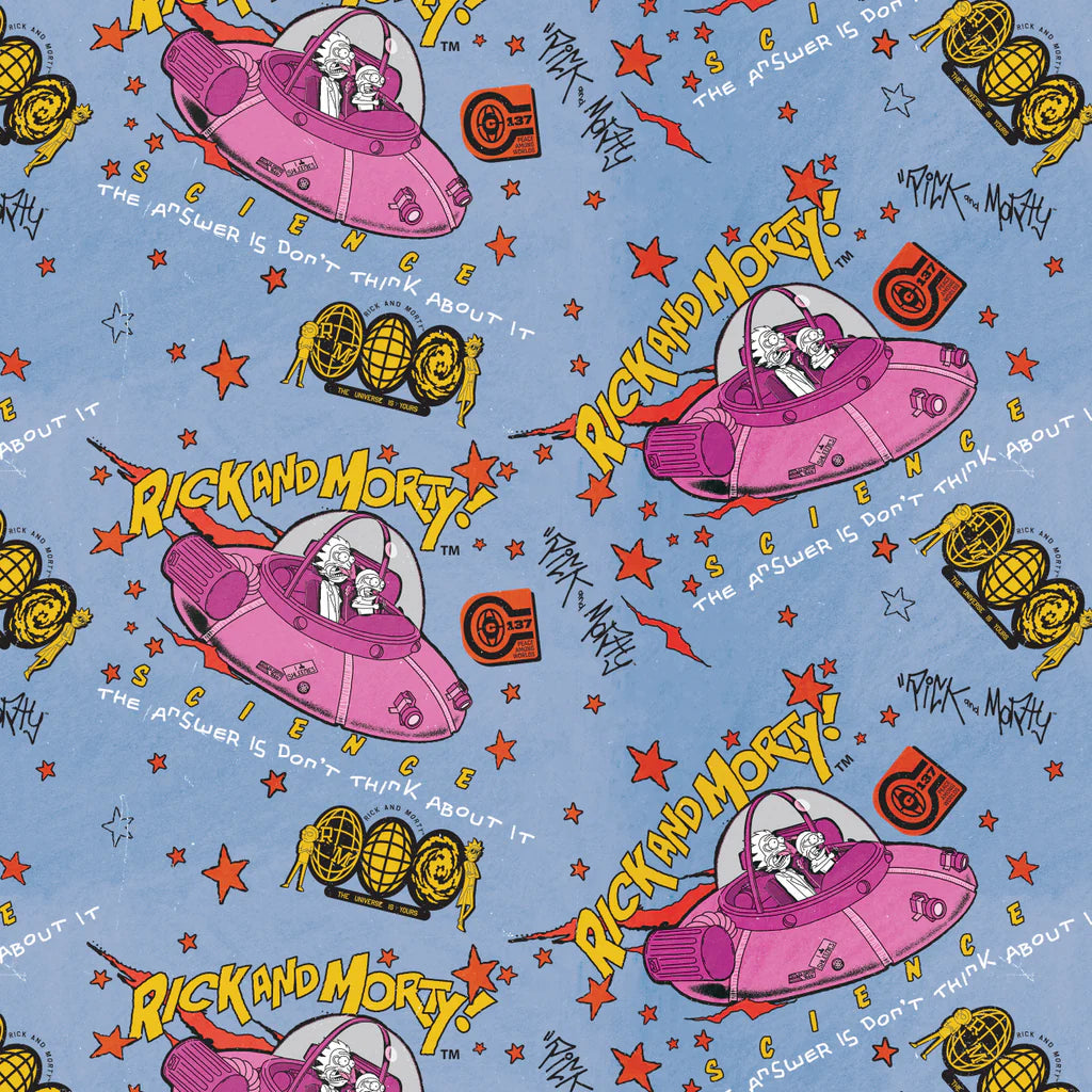 CAMELOT FABRICS - Rick & Morty by Camelot Design Studio - R & M Universe - Blue
