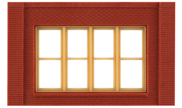 Woodland Scenics DPM 30147 HO Scale One Story Wall Sections - Victorian Windows