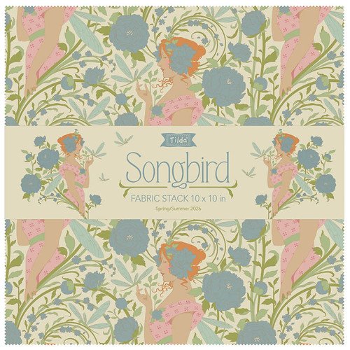 Tilda - Songbird Fabric Stack 10" Squares 40 pcs