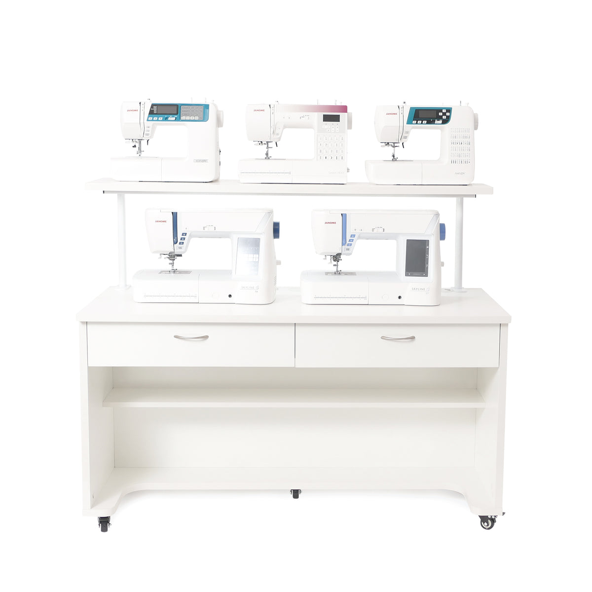 Arrow Sewing Machine Display Table - White