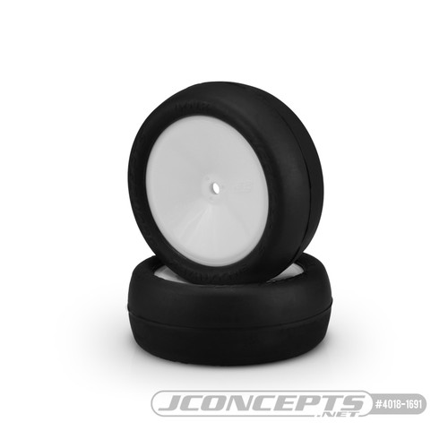 JConcepts Smoothie 2, Silver Compound Tire, Pre-mounted on 3347W Wheels, Fits 2wd Buggy Front