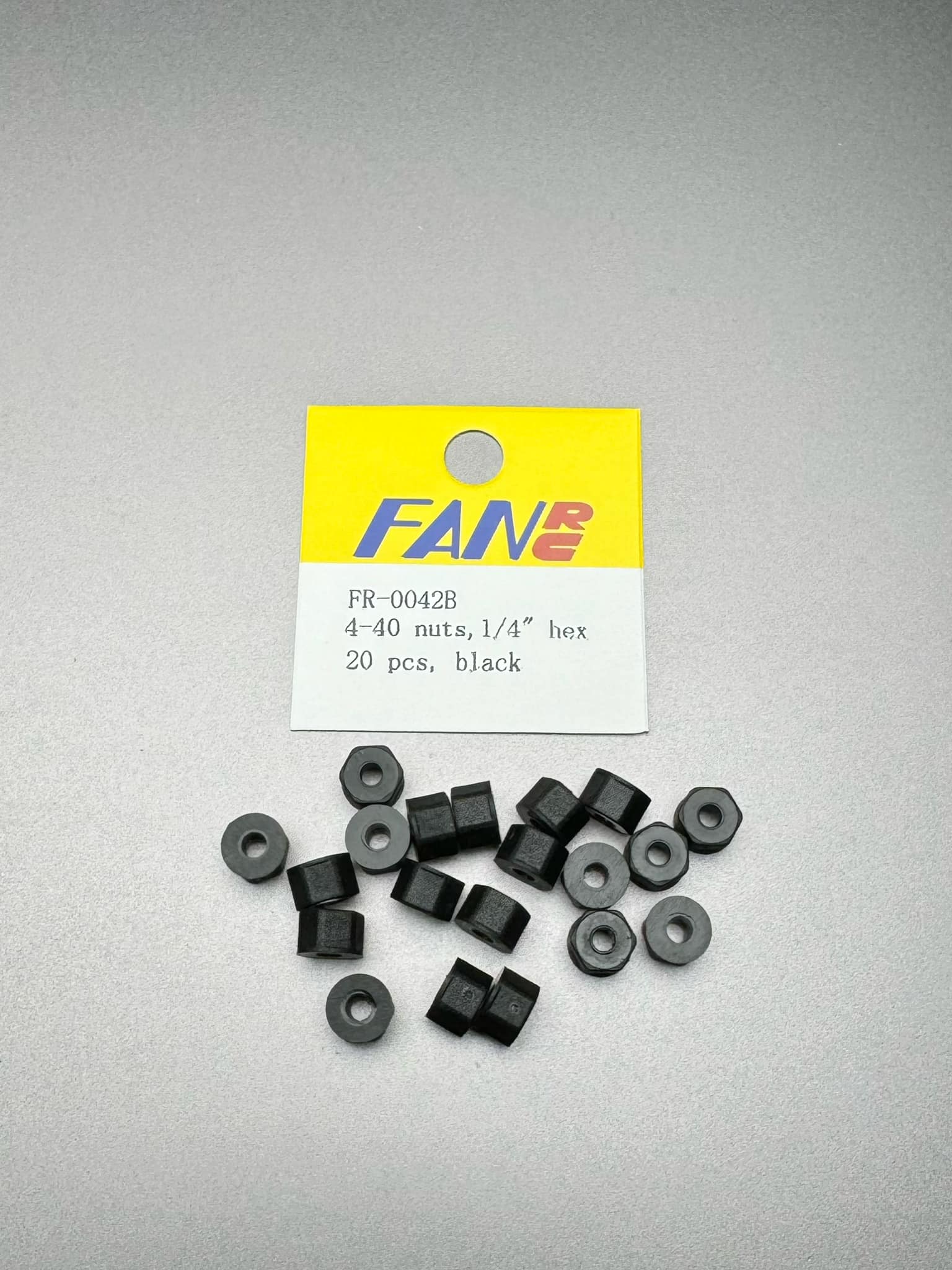 Fan RC 4-40 Nylon nuts, 1/4" Hex