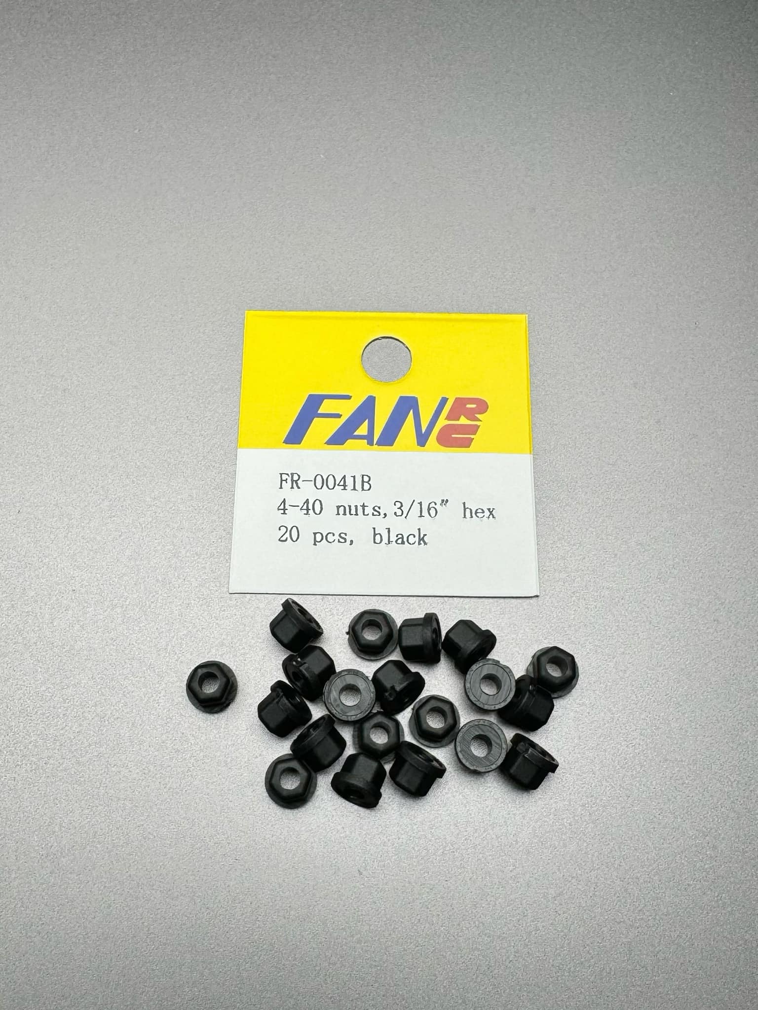 Fan RC 4-40 Nylon nuts, 3/16" Hex