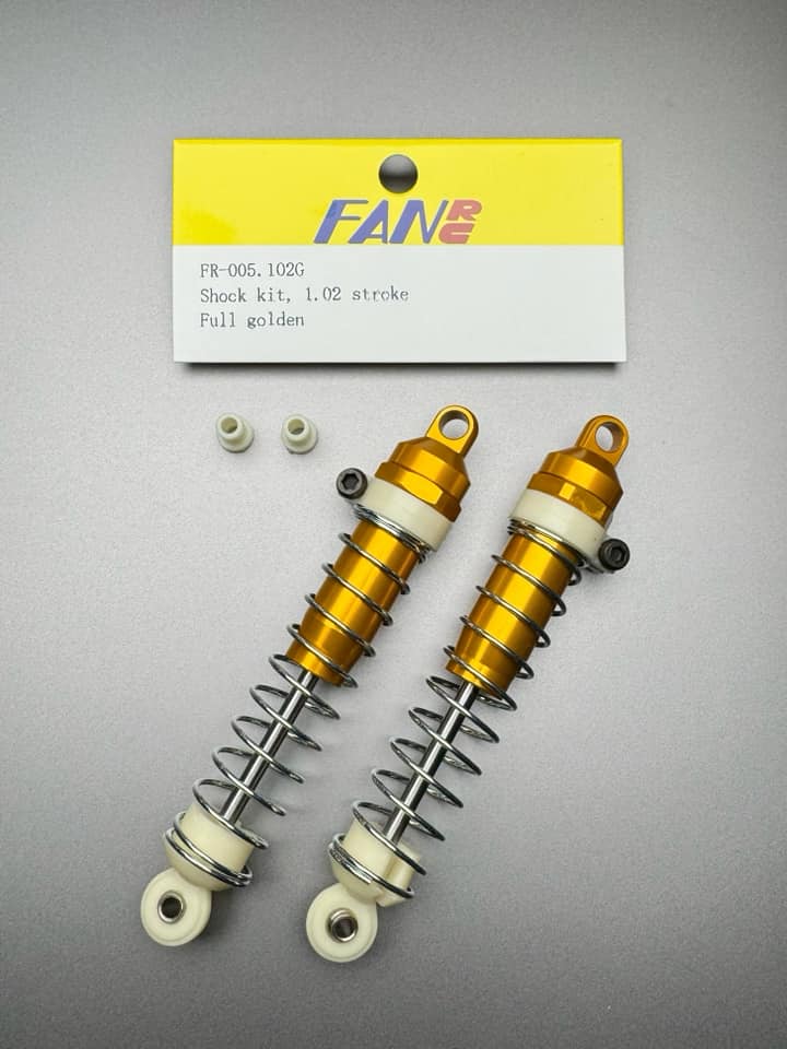 Fan RC Shock Kit, 1.02 Stroke Golden Body & Golden Cap, FR-005.102G