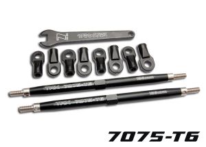 Traxxas 5338A Toe links, Revo (Tubes™ 7075-T6 aluminum, black) (128mm, fits front or rear) (2)/ rod ends, rear (4)/ rod ends, front (4)/ wrench (1)