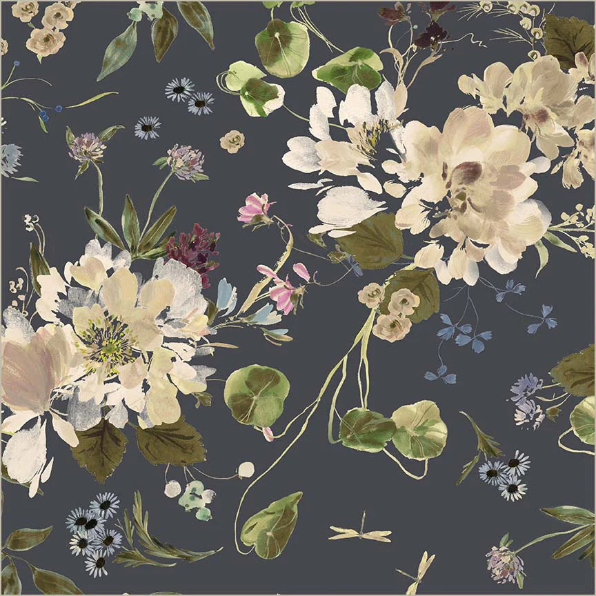 WINDHAM - Bloomfield by Kelly Ventura - Peony Garden - 108" Quilt Back - Indigo