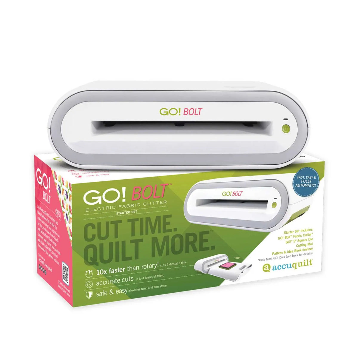 Accuquilt 55918 GO! Bolt™ Electric Fabric Cutter Starter Set