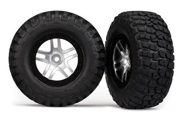 Tire & Wheel assembled, BFGoodrich Mud-Terrain glued (2) (2WD Front) TRA-5877
