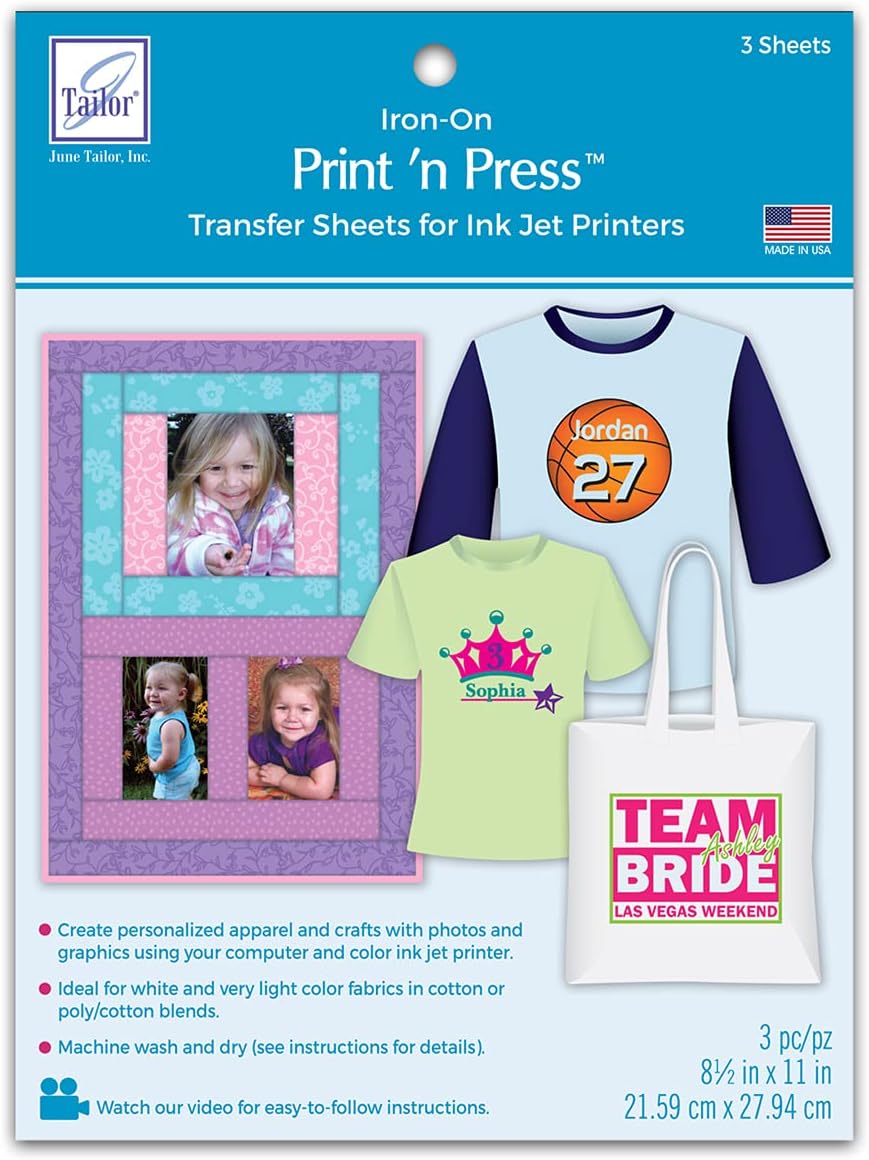 June Tailor - Iron-On Print 'n Press Transfer Paper - 3 sheets
