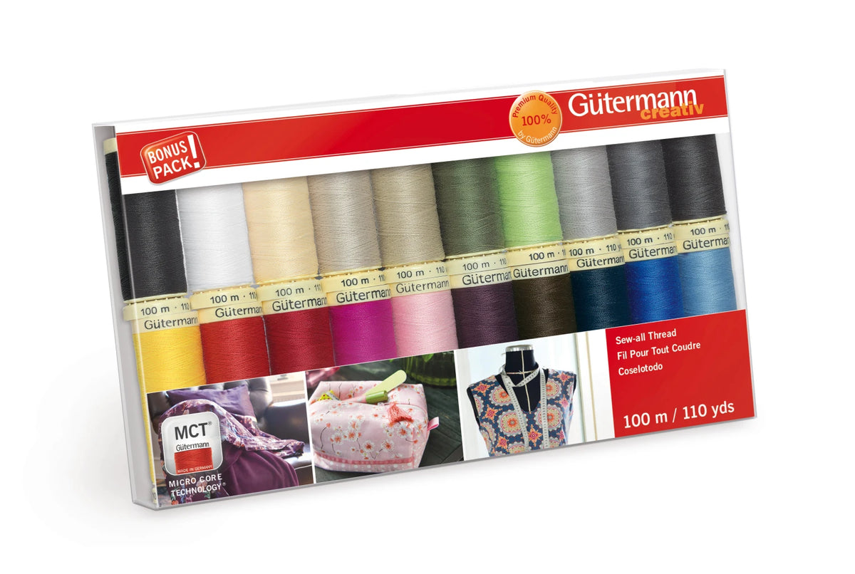 Gutermann Sew-All Polyester Thread Set - 20 Spools - Basics