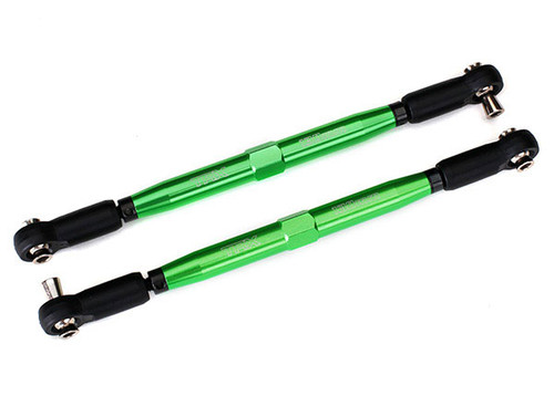 Traxxas 7748G Toe links, X-Maxx, Green-anodized Aluminum Tubes (157mm)