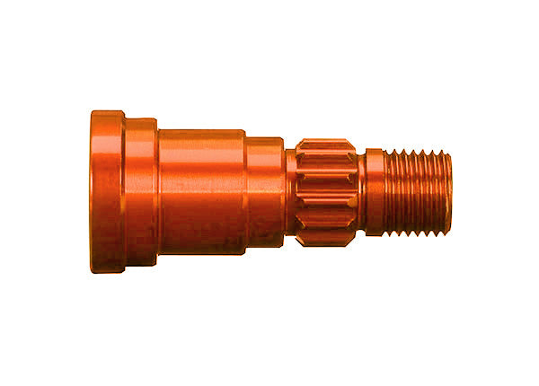 Stub axle, Aluminum, (orange-anodized), TRA-7768T