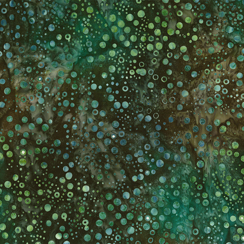 NORTHCOTT - Banyan Batiks - Pop Dots - Forest Multi - K75327-