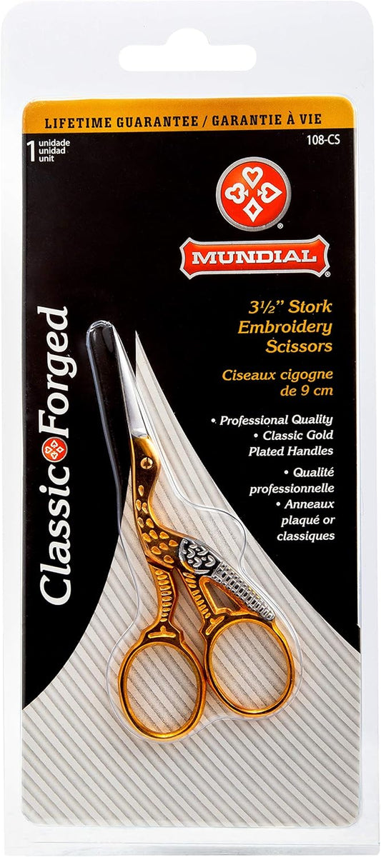 Mundial Gold Stork Scissor - 3 1/2"