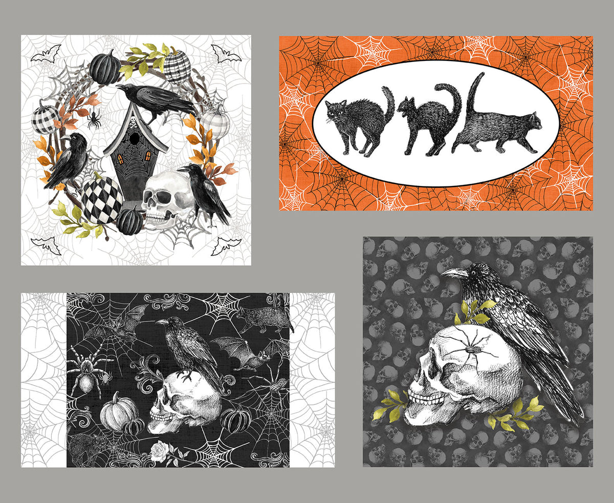 STUDIO E - Fear Factory by Lena Art Studio - Digital - PANEL - Pillow - Gray - PL1159-