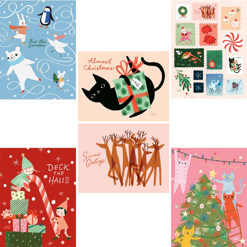 Moda - Lizzy House Holiday Card Set - 6 cards