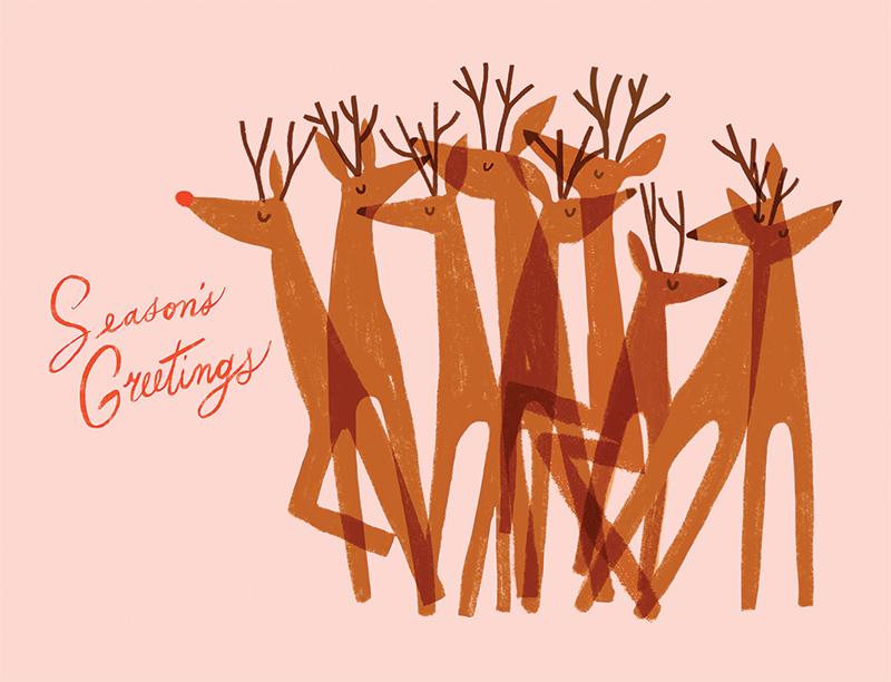 Moda - Lizzy House Holiday Card - Season's Greetings