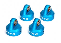 Traxxas 8457 Shock caps, aluminum (blue-anodized), King Shocks (4)