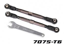 Traxxas 8547A Toe links, front, Unlimited Desert Racer ( TUBES dark titanium anodized, 7075-T6 aluminum, stronger than titanium) ( 102mm) (2) (assembled with rod ends and hollow balls)/ aluminum wrench, 7mm (1) UDR