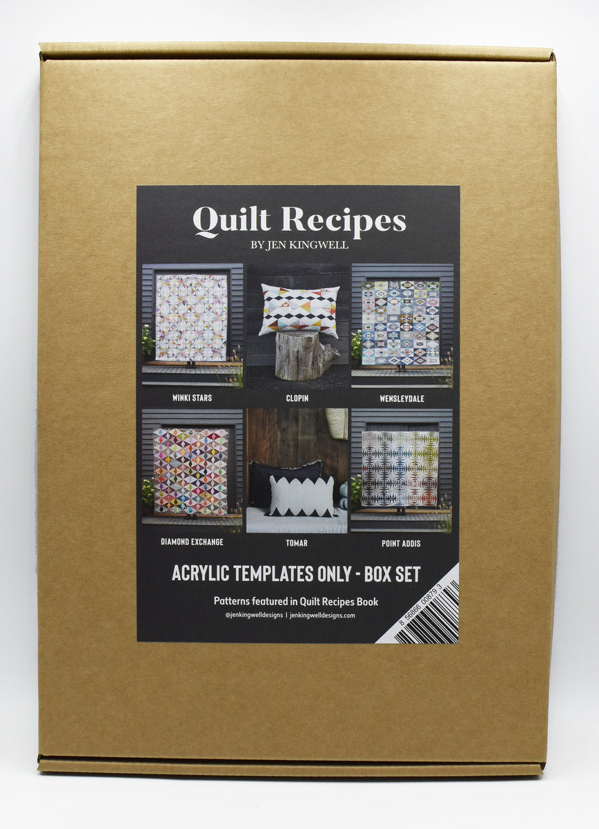 Quilt Recipes by Jen Kingwell - Box Set of 6 Acrylic Templates Only