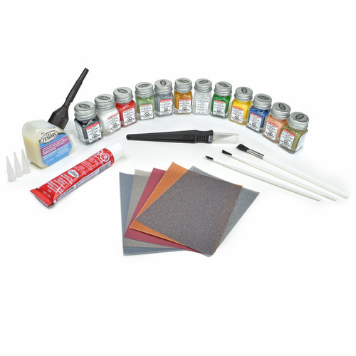 Testors Complete Military Enamel Finishing Set, Flat