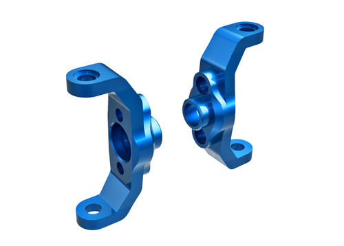Traxxas 9733-BLUE - Caster blocks, 6061-T6 aluminum (blue-anodized) (left & right)