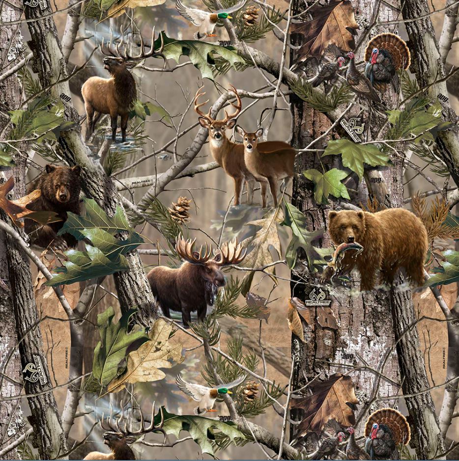 SYKEL ENTERPRISES - Realtree - Animals in Forest - Brown