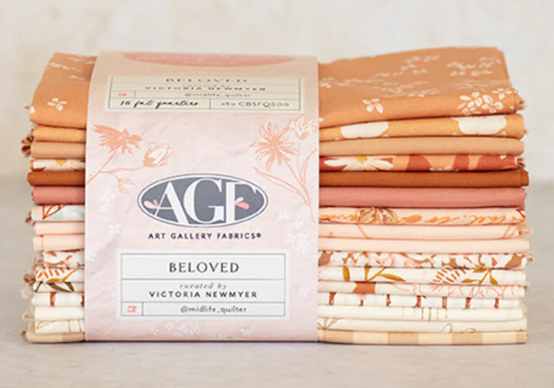 Art Gallery Fabrics - BelovedFat Quarter Bundle Curated by Victoria Newmyer 16 pcs