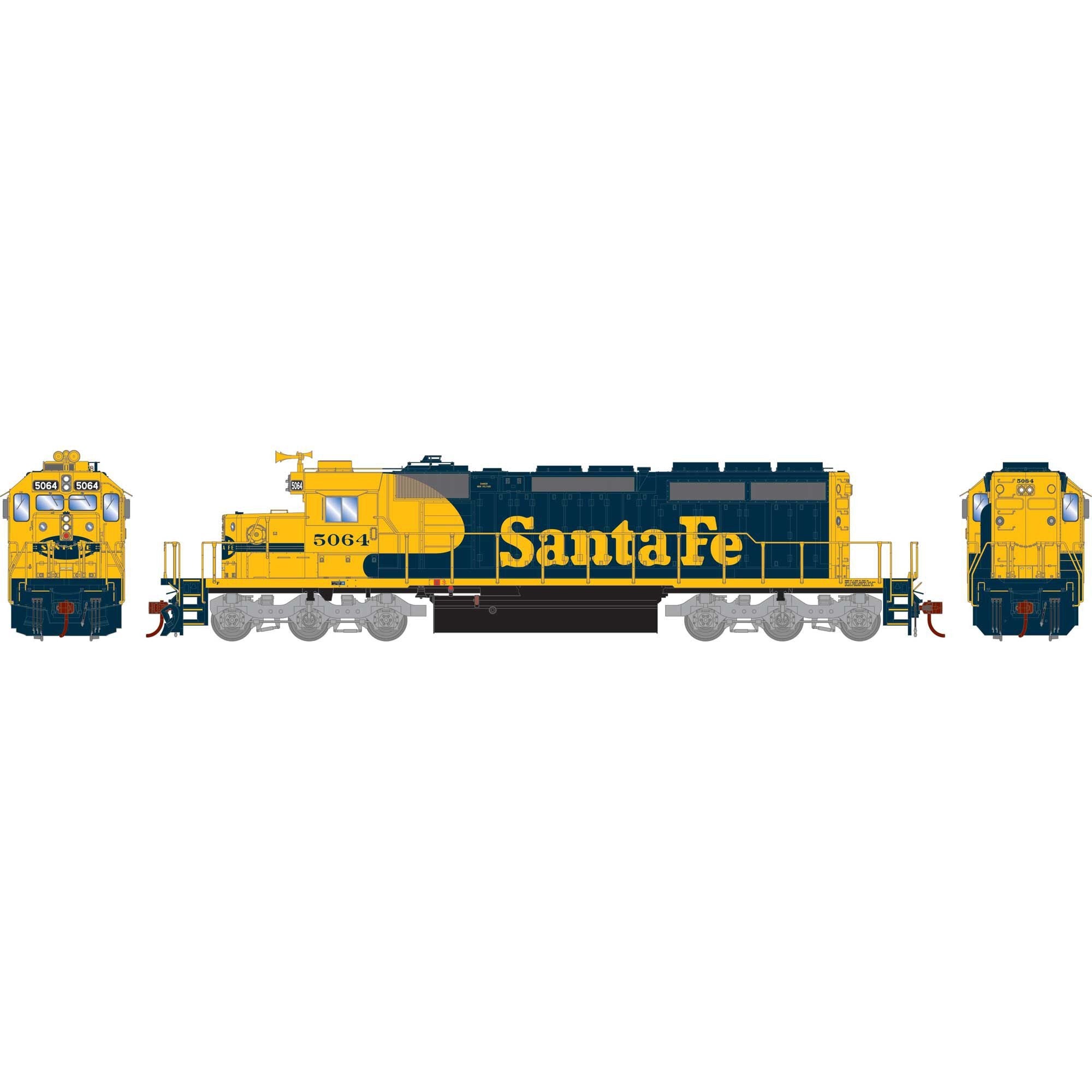 HO EMD SD40-2 Locomotive ATSF #5064 (ATH-1227)